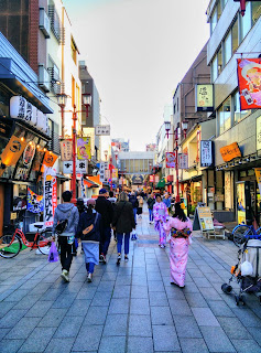 Kimonos On Tokyo Street