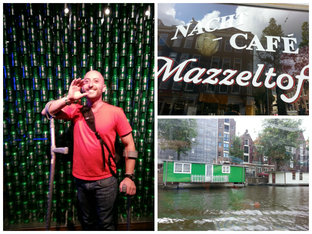 Visiting Amsterdam's attractions including The Heineken Experience, brown cafes and canals