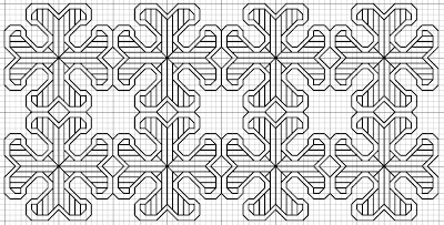 free blackwork cross motif pattern