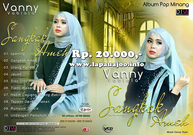 VCD Vanny Vabiola - Sangkak Ameh (Album Pop Minang)