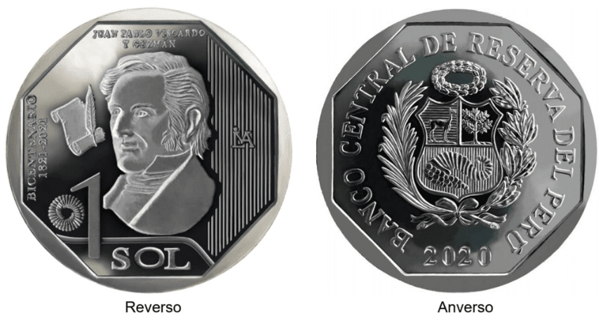 moneda juan pablo viscardo y guzman, serie constructores de la republica bicentenario