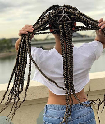 37 Unique Triangle Box Braids Hairstyles 2019 Funky For Black Women