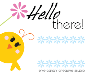 hello there graphic, little chick holding flower, think spring chick