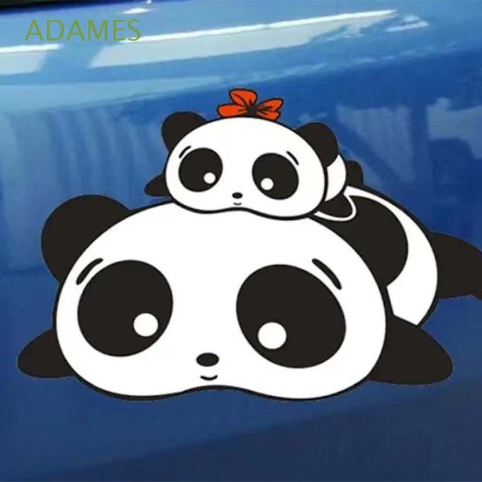 [ adames.vn ] ADAMES Personality Panda Car Sticker Waterproof Car Body Decoration Papa Bear Sticker Car Styling Accessories Universal Decorative Stickers Car Scratches Blocking Truck Car Door Motorcycle Decal