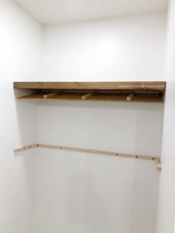 Installing wall to wall floating shelves