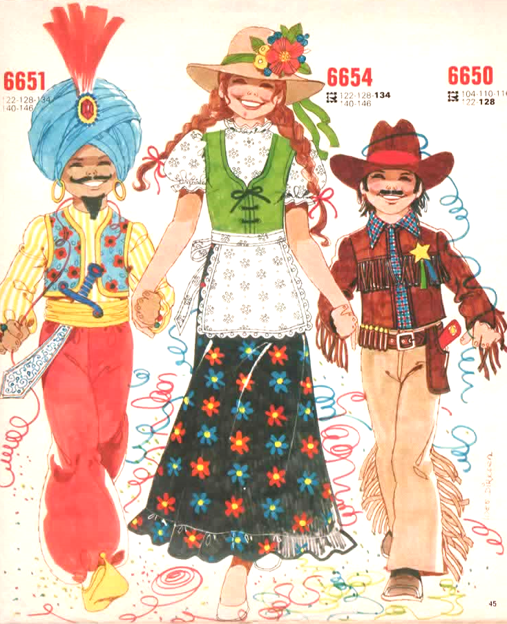 Mod and Mint: Vintage Childrens Halloween Fashion Illustrations 1974