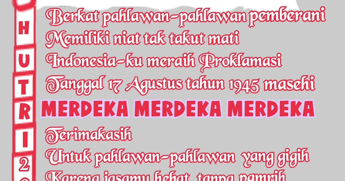  PUISI CINTA BY ANISAYU Puisi Pantun Kemerdekaan HUT RI Ke 