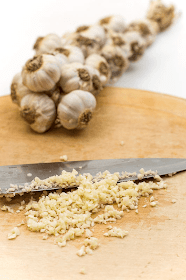 Chopped garlic really fine