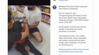 Perampok di Ketapang Sekap Karyawati Indomaret, Bawa Kabur Uang Brangkas Rp63 Juta