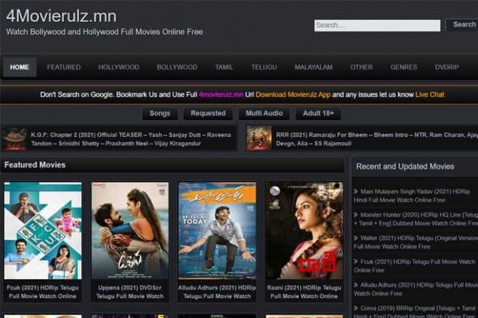 4Movierulz 2021 – Download Telugu Bollywood Hollywood Tamil Movies