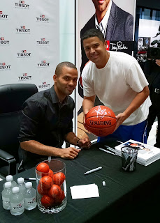 Tony Parker poses for picture