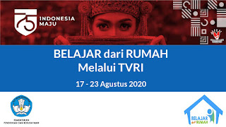 Panduan Pembelajaran Program Belajar dari Rumah di TVRI Tanggal 17 - 23 Agustus 2020