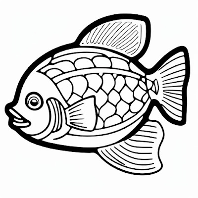 rainbow fish coloring page free