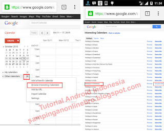 setting menampilkan hari libur di android 2