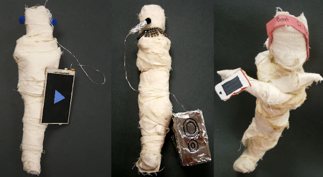 Mummy Sculpture Forms with Modern Accessories Art Lesson Plan