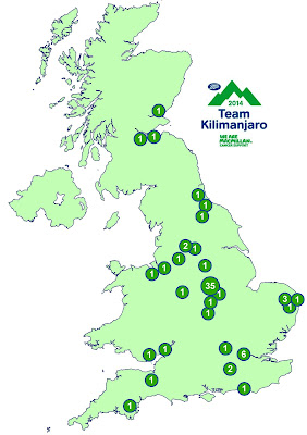 Boots Kilimanjaro - UK map