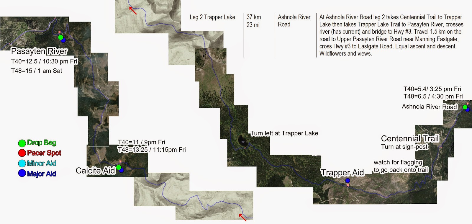 FatDog120 Race Course Trail Map