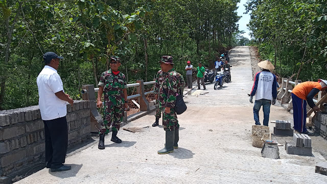 KodimKaranganyar - Kasiter Korem 074 Warastratama Tinjau Lokasi TMMD di Tawangsari