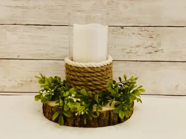 Homemade candle holder. Image used with permission