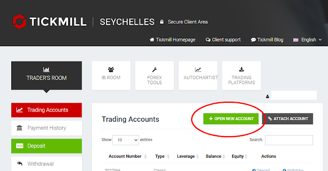 How to Change Tickmill IB Account