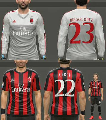 PES 2015 AC Milan 2015-16 Home/GK Kits by MoHaMmAd