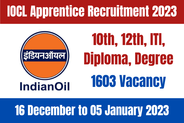 IOCL Apprentice Recruitment 2023 notification Out Apply Online