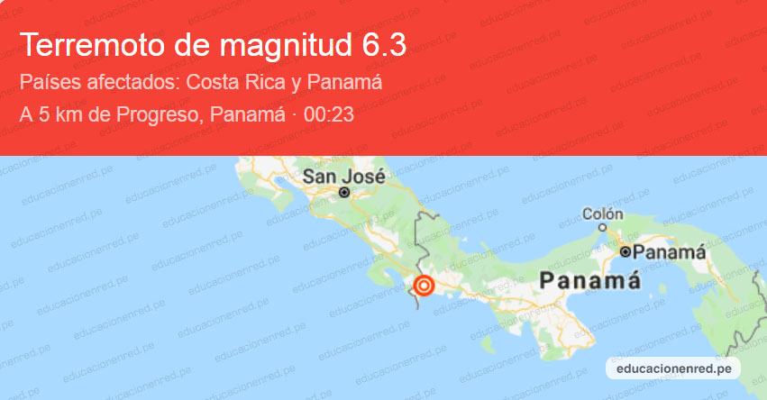 Potente Sismo De Magnitud 6 3 Afecta A Paises De Panama Costa Rica Y Nicaragua Hoy Miercoles 26 Junio 2019 Temblor Terremoto Epicentro Progreso La Esperanza Educacionenred Pe