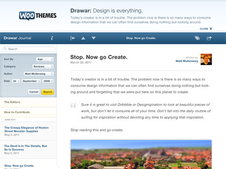 Drawar - Premium WordPress Theme Free Download by WooThemes.