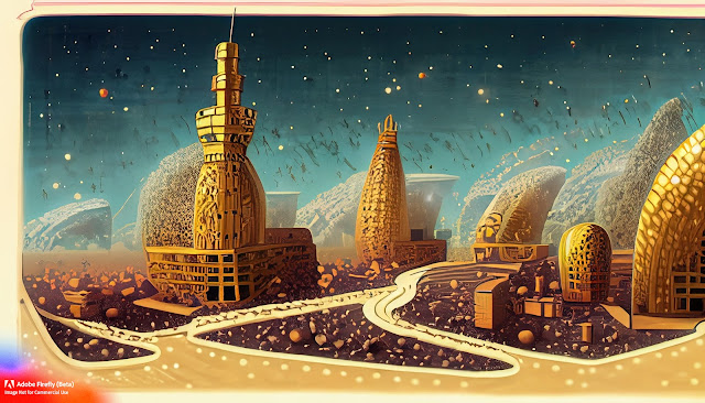 Al-Anwar city as imagined by Adobe Firefly