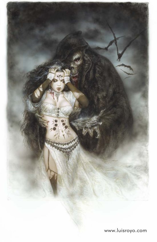 Luis Royo ilustrações mulheres sensuais fantasia sombria dark fantasy estilo heavy metal