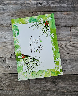 Watercolour Christmas card stampin up