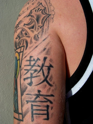 Kanji tattoos can be frequently found in combination with other symbols that