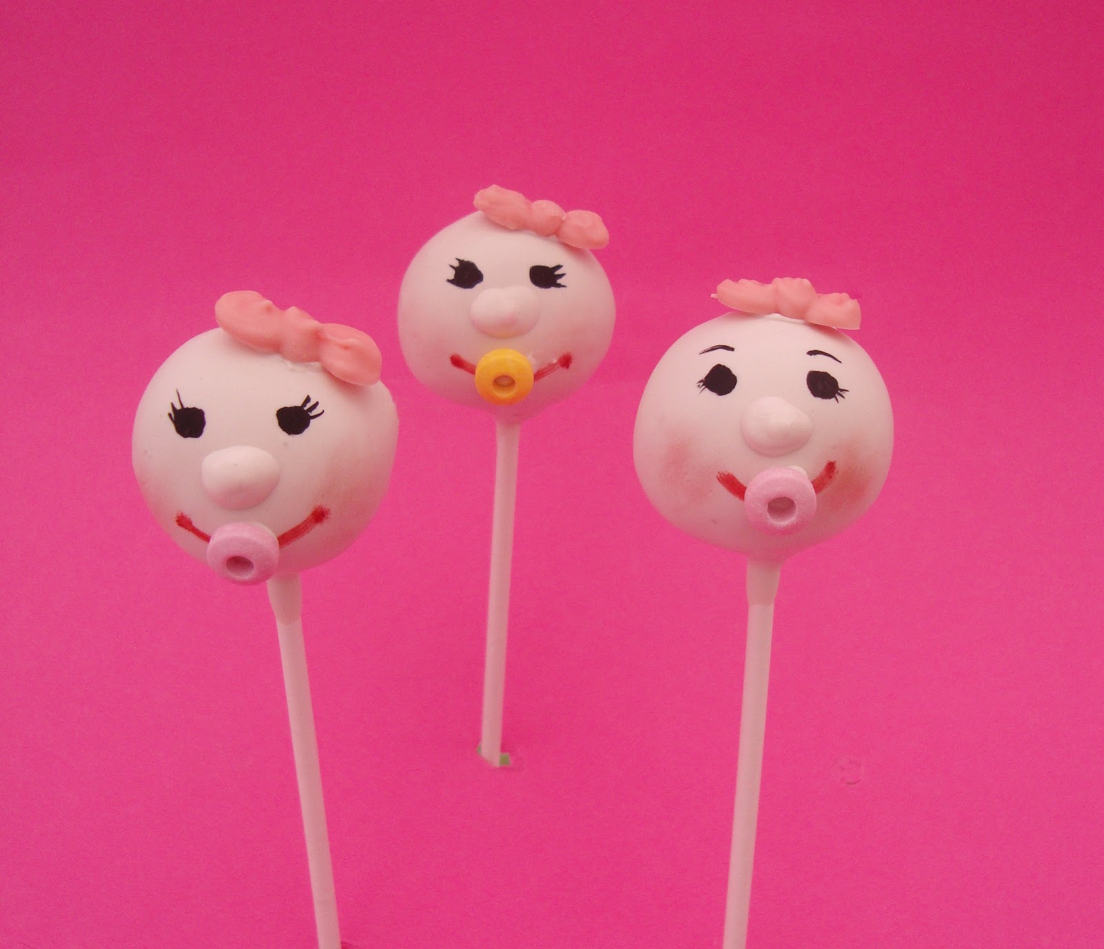 christmas cake pops display Baby girl cake pops