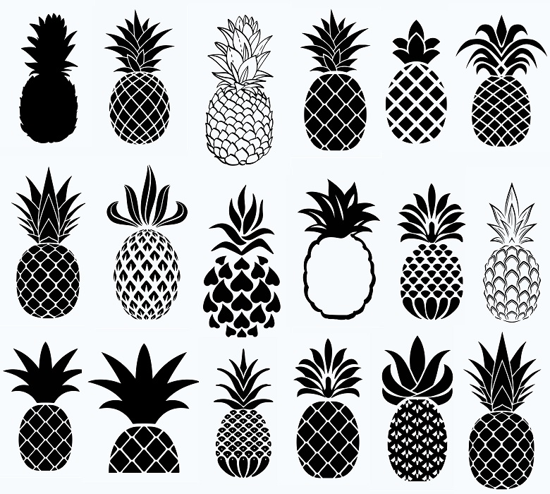 Download digitalfil: Pineapple svg,cut files,silhouette clipart ...