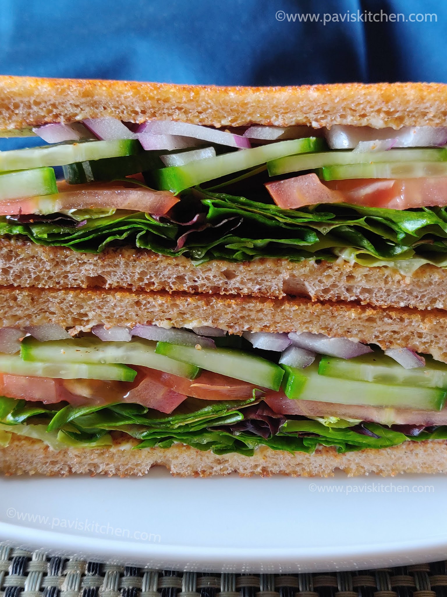 Veg sandwich recipe | Indian vegetable sandwich | Toasted whole wheat bread sandwich