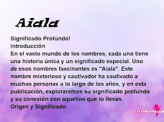 significado del nombre Aiala