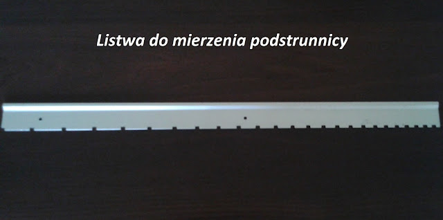 Listwa do mierzenia podstrunnicy DIY