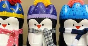 MEMBUAT PINGUIN  CANTIK DARI  BOTOL  BEKAS  TIPS DAUR ULANG 