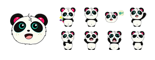 Pandi Facebook Stickers