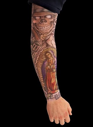 cool half sleeve tattoo ideas. Half Sleeve Tattoo I#39;m scared