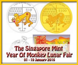 The Singapore Mint Year of The Monkey Lunar Fair 2016 01 - 10 January 2016