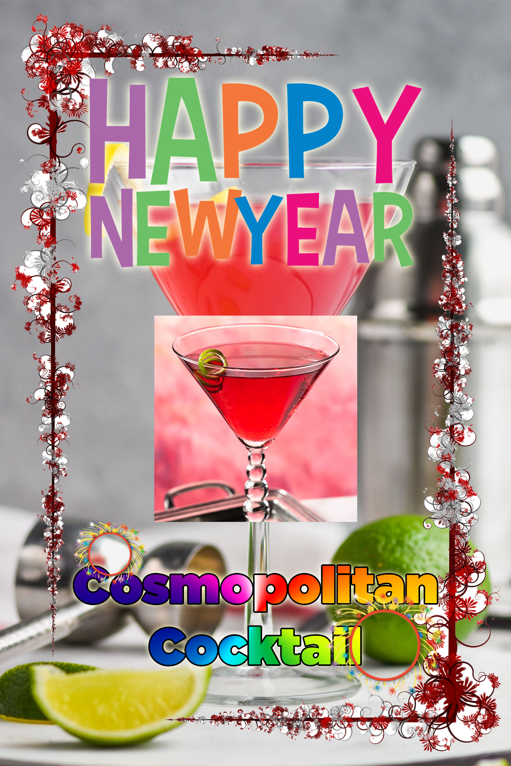 Cosmopolitan Cocktail for New Year Recipe