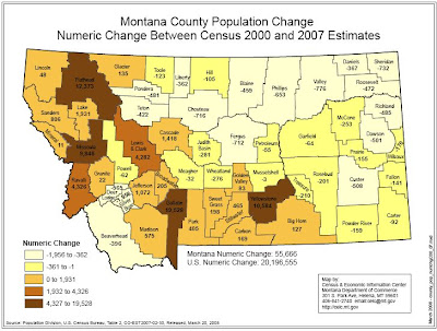 Montana County Map Area