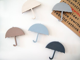 wood magnets shaped like umbrellas