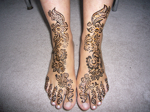 Foot Henna Mehndi Tattoo Designs Picture 2