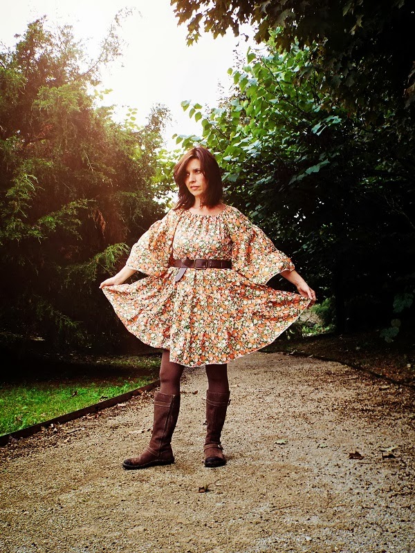 You can find the Women's pattern for Hazel's Hippie Dress here .