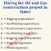 Hiring for Oil and Gas construction project in Qatar