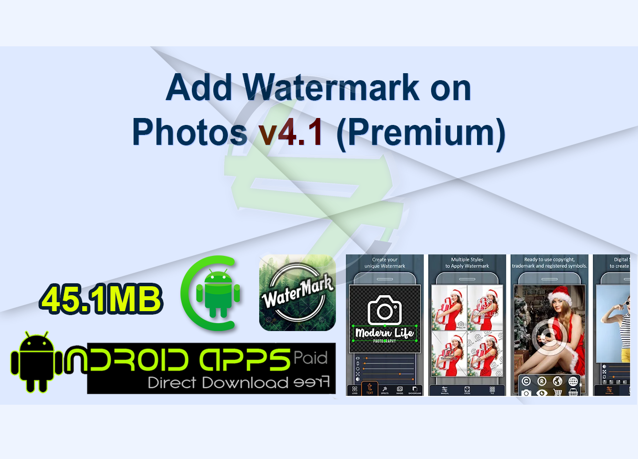 Add Watermark on Photos v4.1 (Premium)