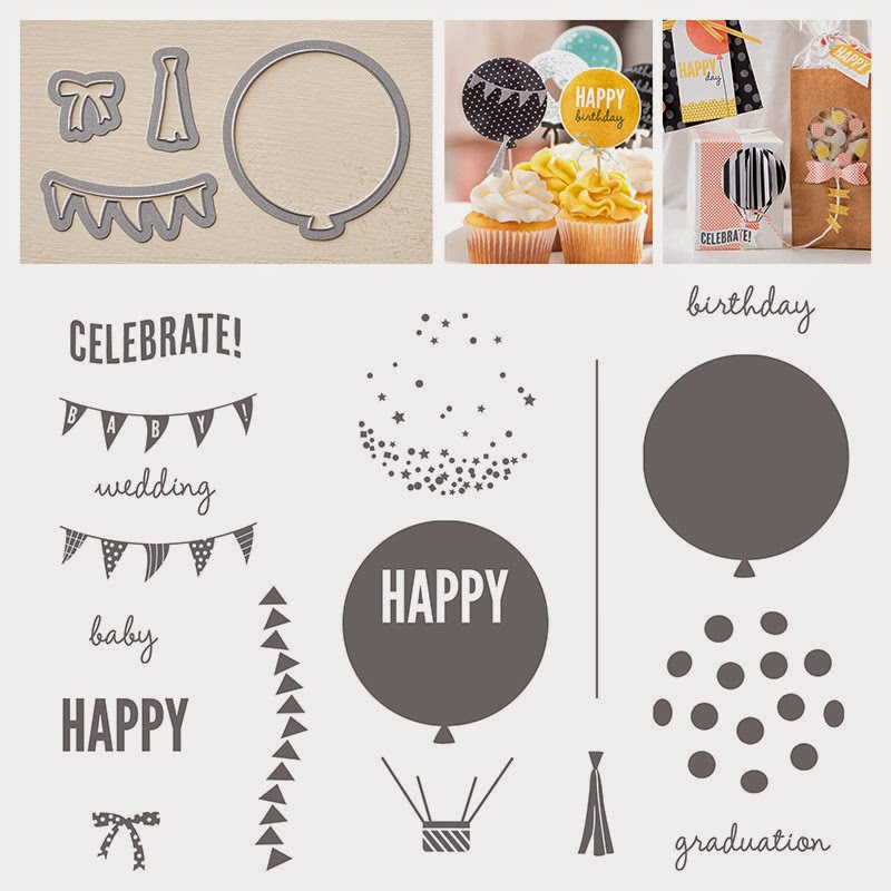 Stampin'UP!'s Celebrate Today stamp set and Balloon Framelit Dies