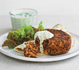 bean burgers with garlicky yogurt recipe